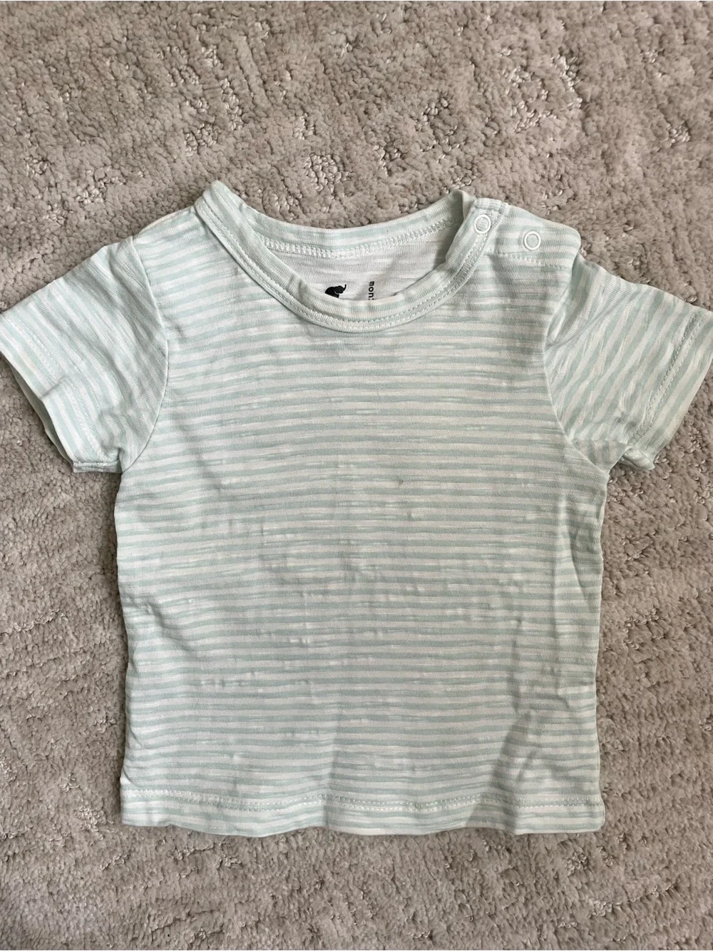 Monica + Andy Organic Cotton 3-piece Baby Henley Bodysuit Set Green Cactus 6-9M